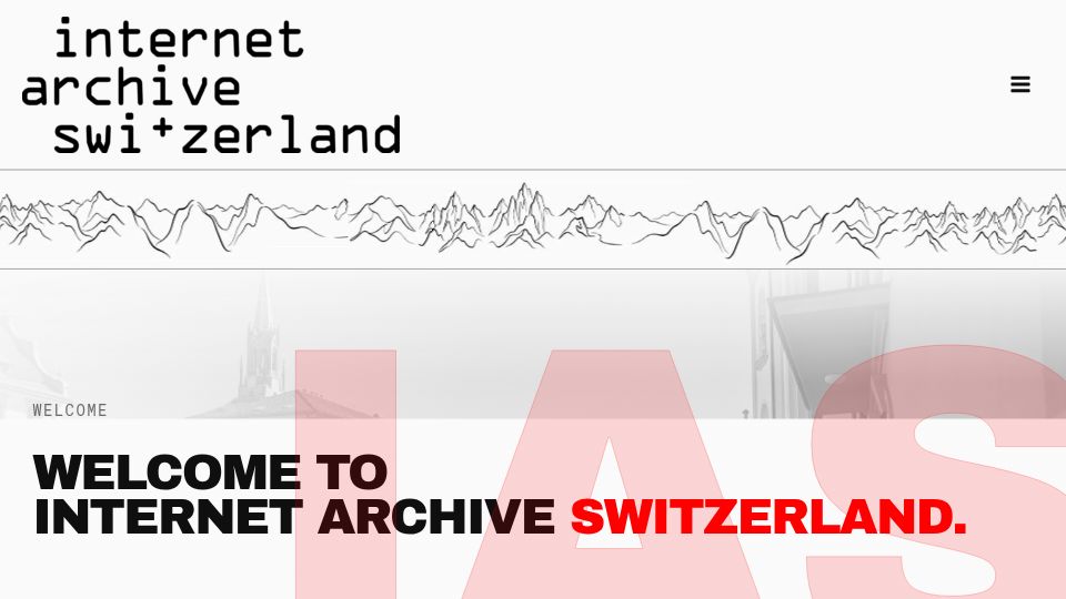 Screenshot of blog.archive.org: Internet Archive Switzerland