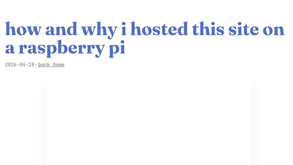 Screenshot of m4rt.nl: Hosting a site on a Raspberry Pi