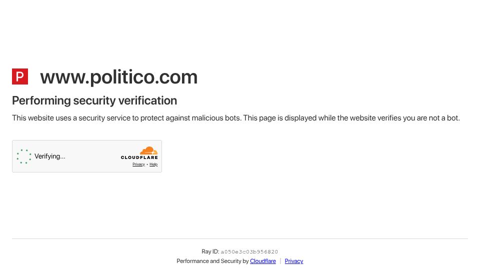 Screenshot of politico.com: Florida sues OpenAI and Sam Altman over AI risks