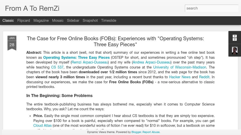 Screenshot of from-a-to-remzi.blogspot.com: The Case for Free Online Books (2014)