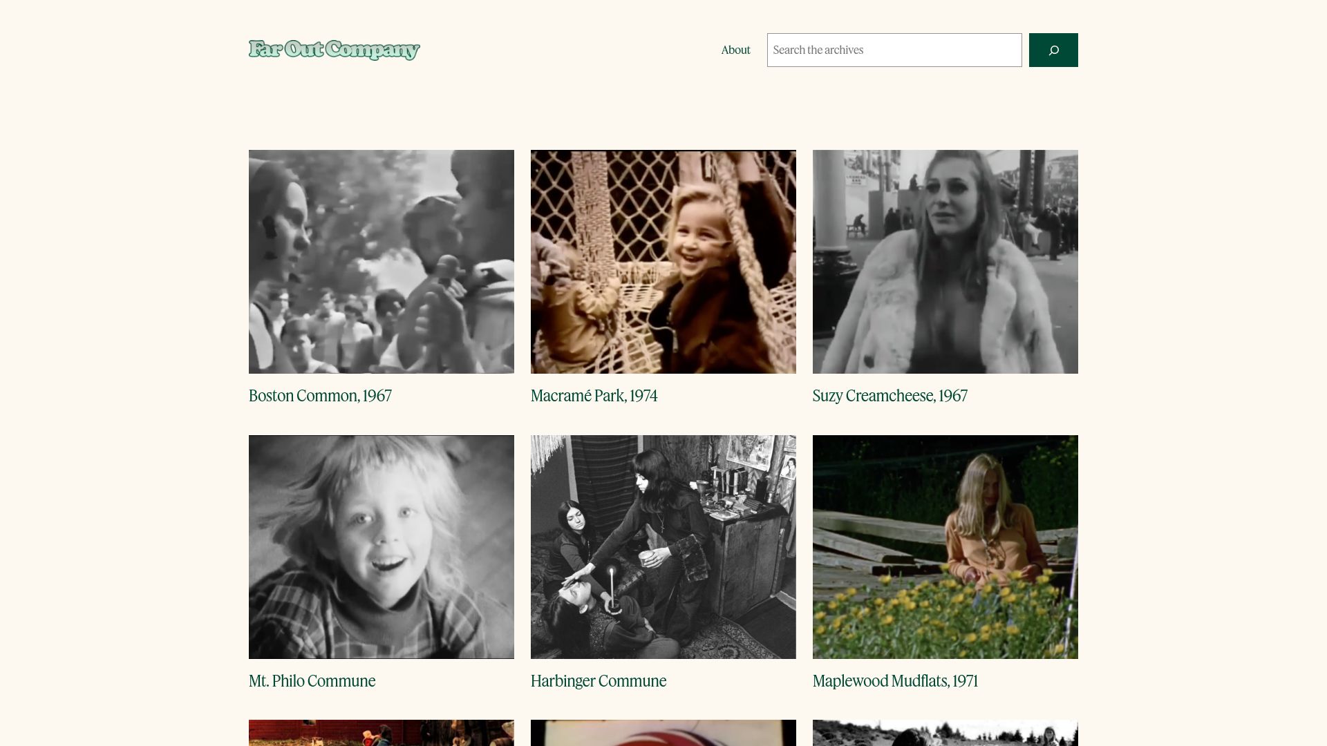 Screenshot of faroutcompany.com: FarOutCompany