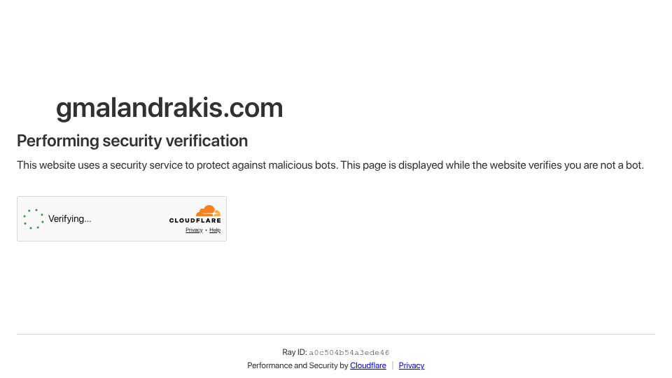Screenshot of gmalandrakis.com: Peopleless economy? Not technically impossible
