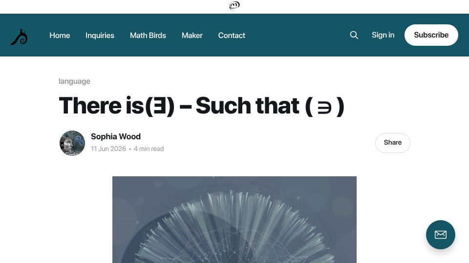 Screenshot of fractalkitty.com: There Is(Ǝ) – Such That (∋)