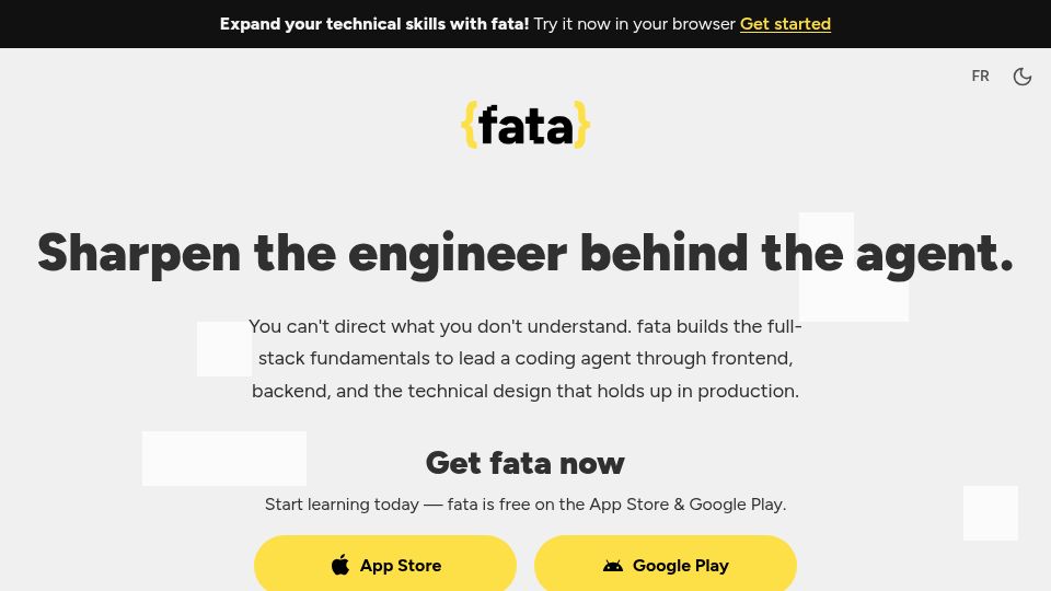 Screenshot of fata.dev: Show HN: Fata – Spaced repetition to fight skill rot from AI coding