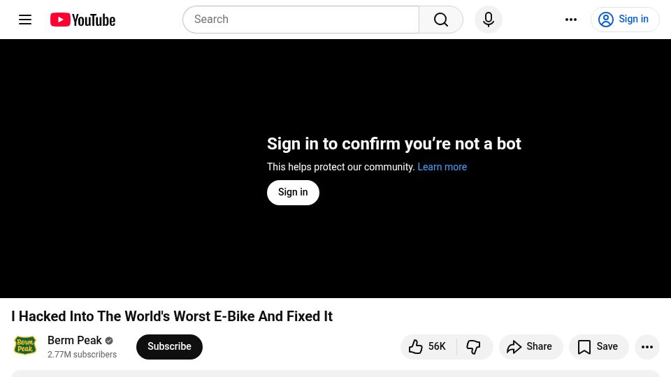 Screenshot of youtube.com: I hacked into the worst e-bike and fixed it [video]