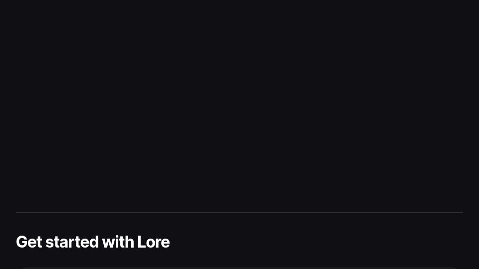 Screenshot of lore.org: Lore – Open source version control system designed for scalability
