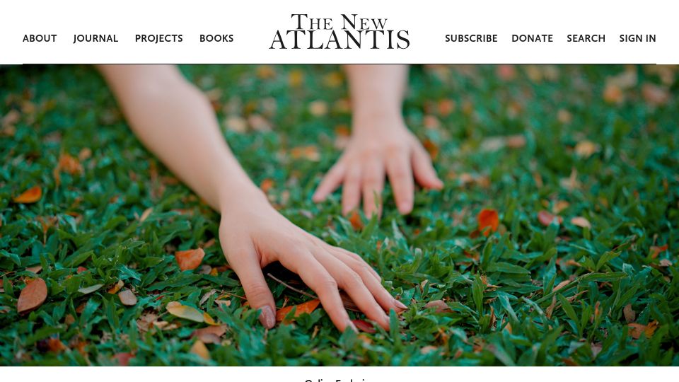 Screenshot of thenewatlantis.com: How to Become a Person After Smartphones Have Rotted Your Brain