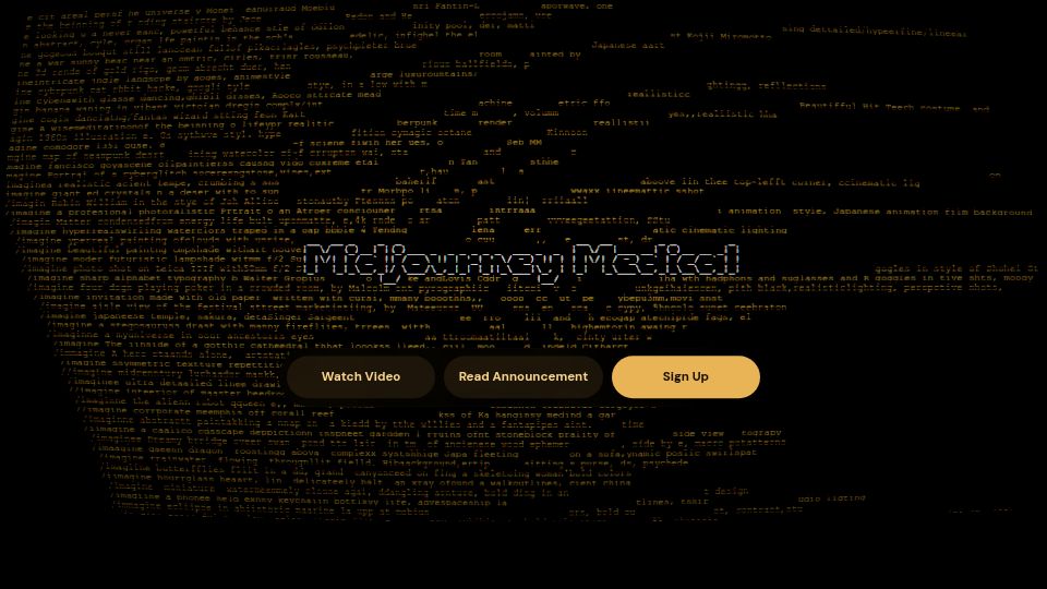 Screenshot of midjourney.com: Midjourney Medical