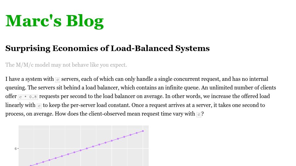 Screenshot of brooker.co.za: Surprising economics of load-balanced systems