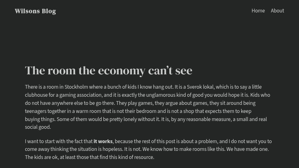 Screenshot of wilsoniumite.com: The room the economy can't see