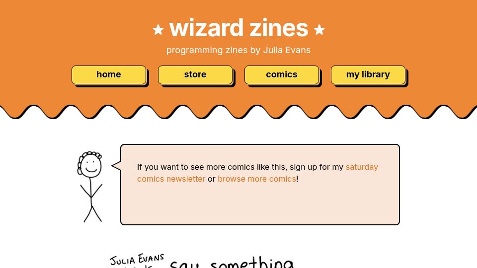 Screenshot of wizardzines.com: "No Feigning Surprise"
