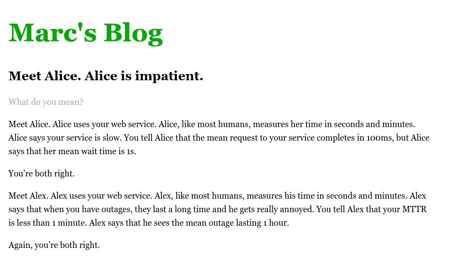 Screenshot of brooker.co.za: Alice is impatient