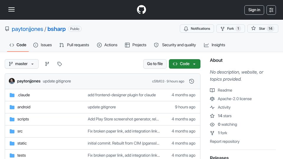 Screenshot of github.com: Show HN: Teach your kids perfect pitch