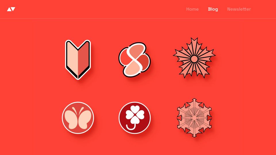 Screenshot of arun.is: Japanese symbols that speak without words