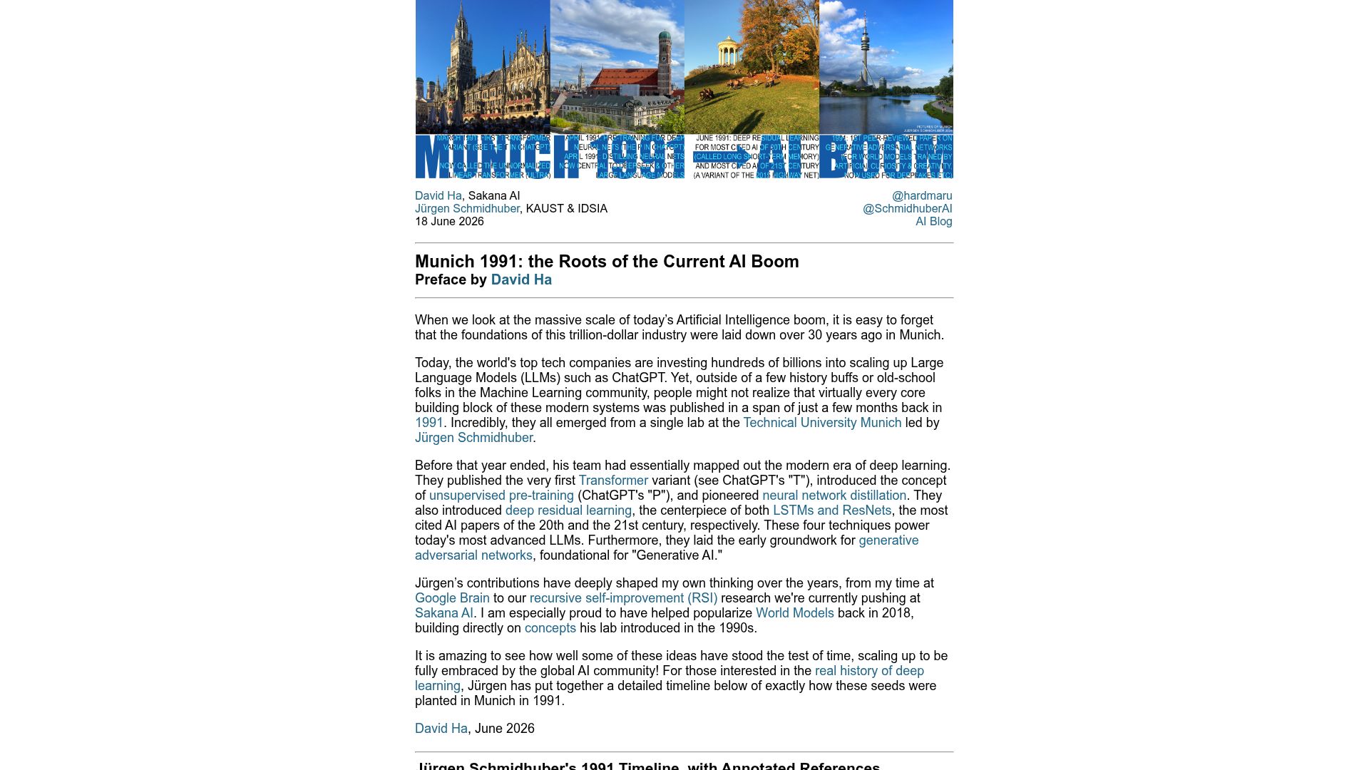 Screenshot of people.idsia.ch: Munich 1991: The Roots of the Current AI Boom