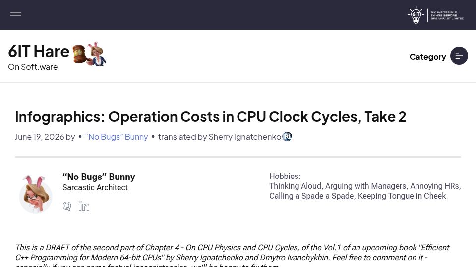 Screenshot of 6it.dev: Efficient C++ Programming for Modern 64-bit CPUs: Chapter 4/part 2