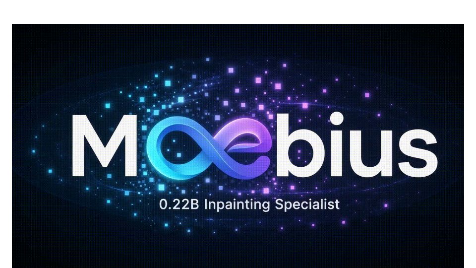 Screenshot of hustvl.github.io: Moebius: 0.2B image inpainting model with 10B-level performance