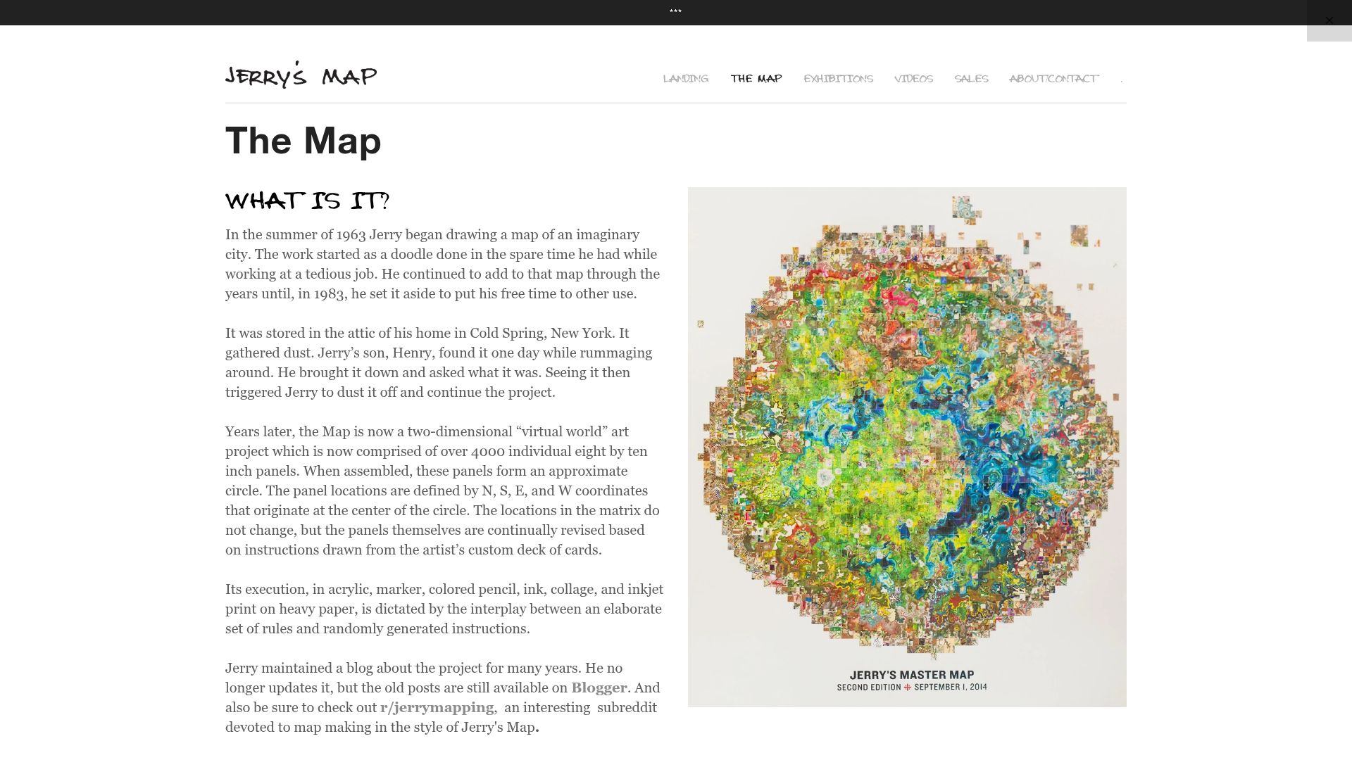 Screenshot of jerrysmap.com: Jerry's Map