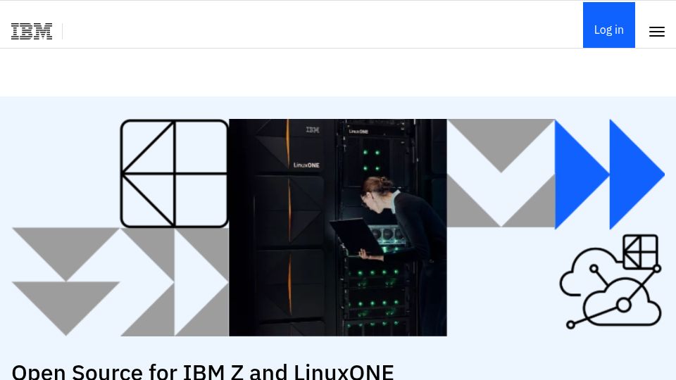 Screenshot of community.ibm.com: Open Source for IBM Z and LinuxONE