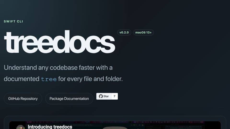 Screenshot of dandylyons.github.io: Show HN: Treedocs: Documentation that automatically checks for staleness