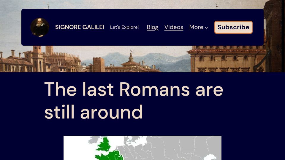 Screenshot of signoregalilei.com: The last Romans are still around