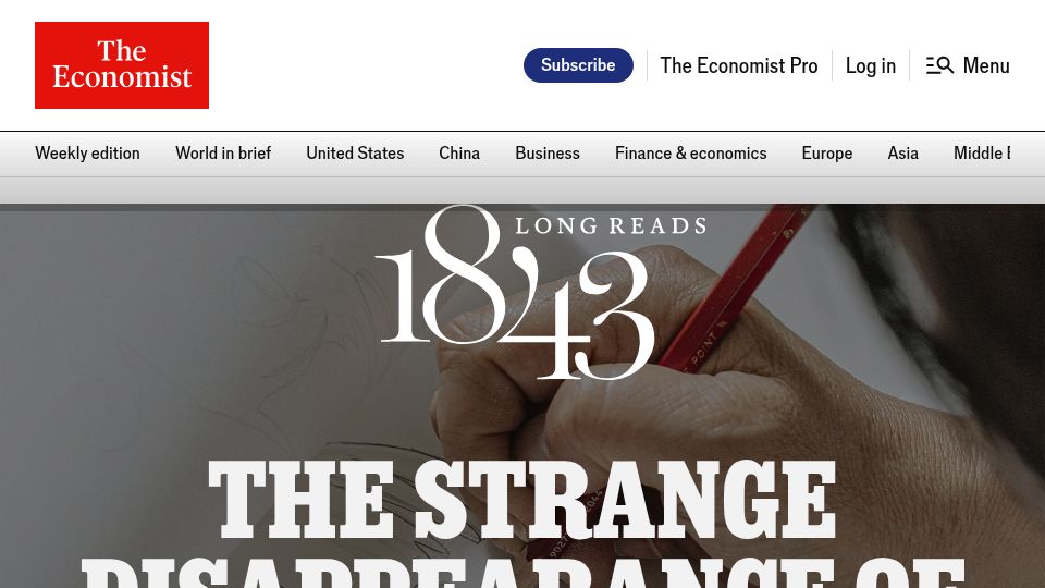 Screenshot of economist.com: The disappearance of Japan's animators