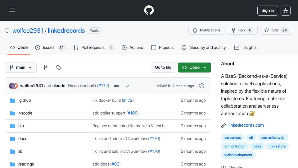 Screenshot of github.com: Show HN: Write SaaS apps where users control where their data is stored