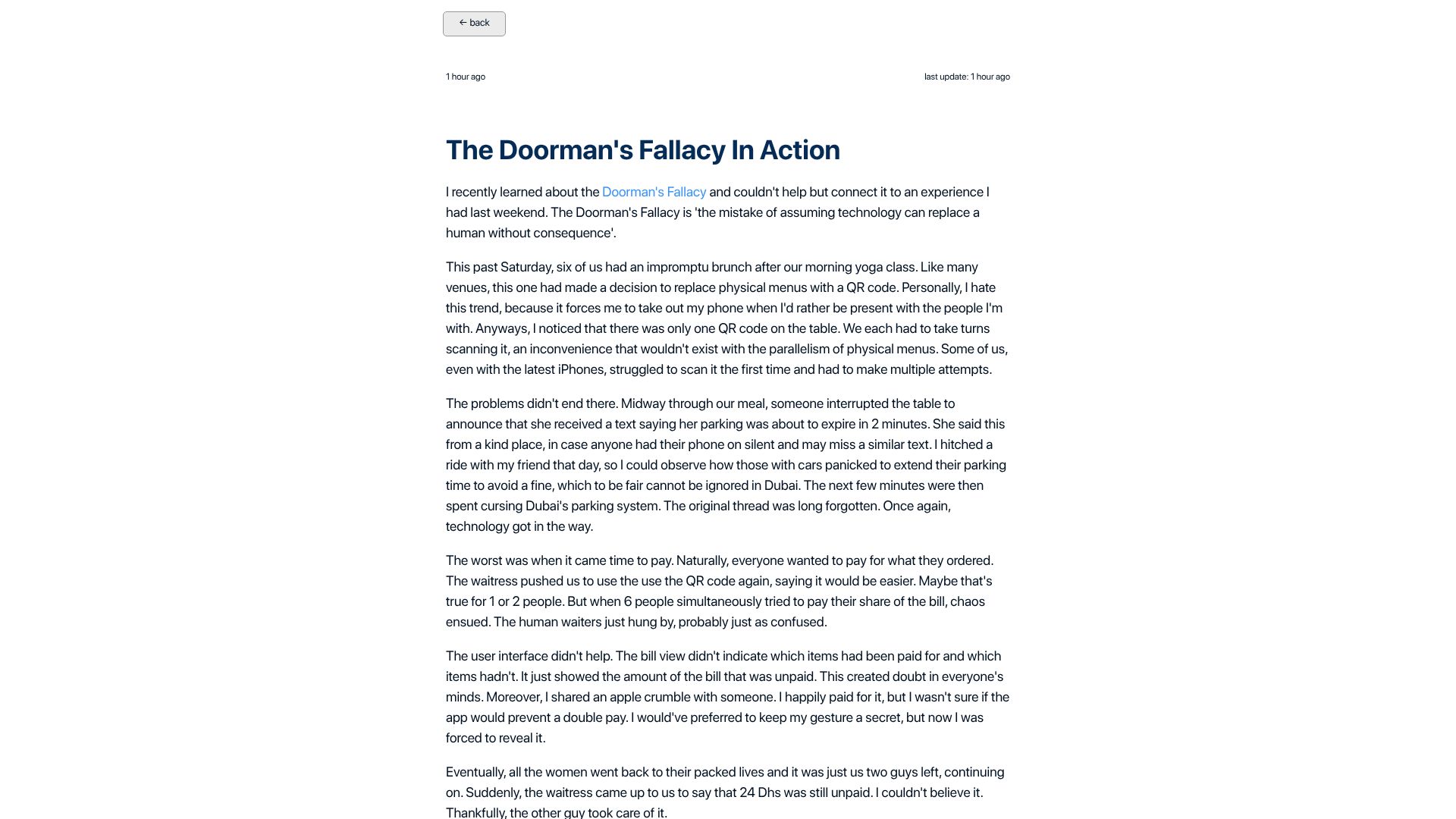 Screenshot of rozumem.xyz: The Doorman's Fallacy in action