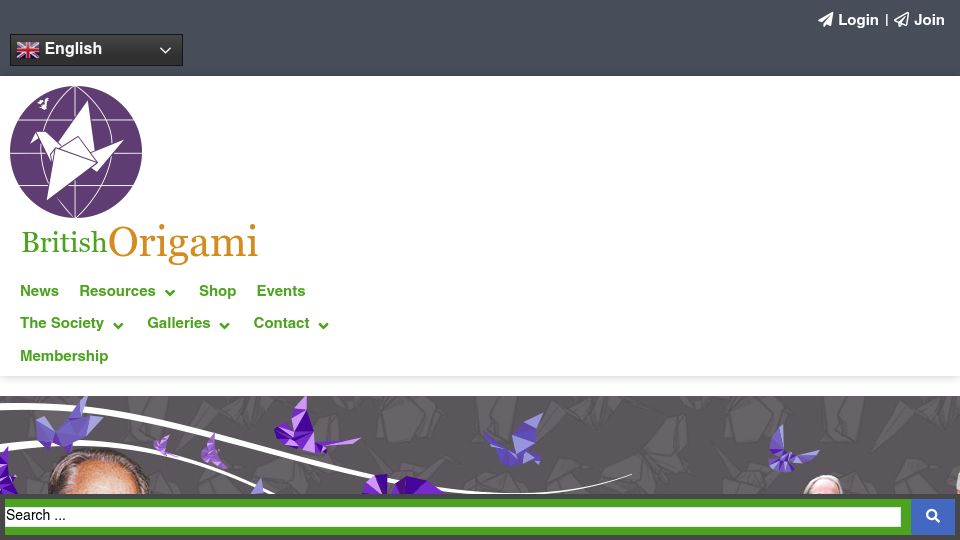 Screenshot of britishorigami.org: British Origami: the 1955 exhibition by Akira Yoshizawa (2005)
