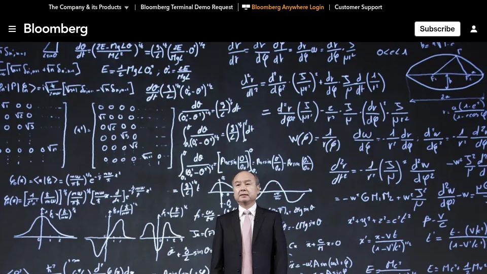 Screenshot of bloomberg.com: The Baffling World of Masayoshi Son's Presentations (2020)