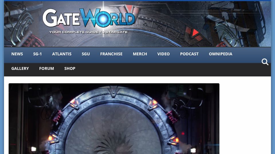 Screenshot of gateworld.net: Amazon Has Axed Its New Stargate Series