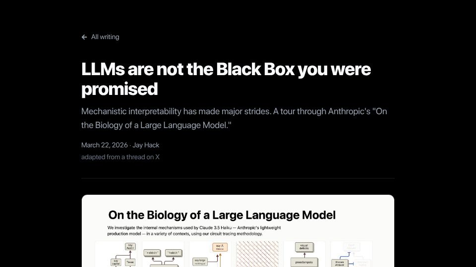 Screenshot of jay.ai: LLMs are not the black box you were promised
