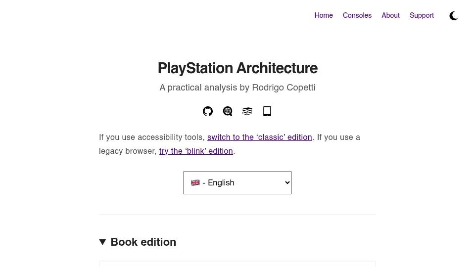 Screenshot of copetti.org: PlayStation Architecture