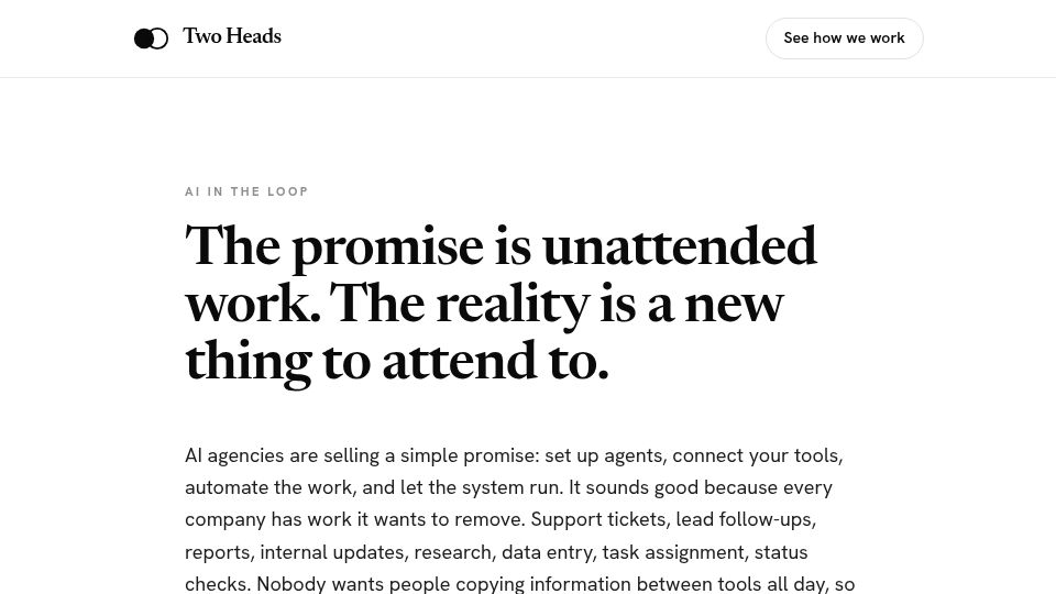 Screenshot of twoheads.net: The operating cost starts after the demo