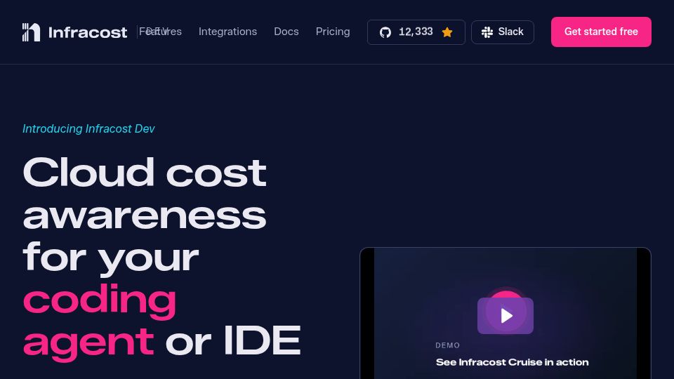 Screenshot of cost.dev: Show HN: Cost.dev (YC W21) – making agents cost-aware and cheaper to call