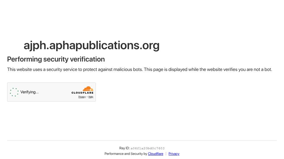 Screenshot of ajph.aphapublications.org: Ultra-processed foods in the global food system: The role of tobacco companies