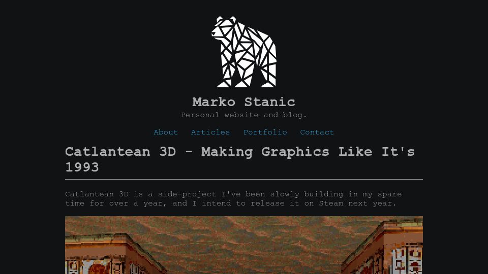 Screenshot of staniks.github.io: Making Graphics Like it's 1993