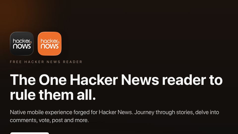 Screenshot of hackernows.app: Show HN: HackerNows – Native iOS HN Client