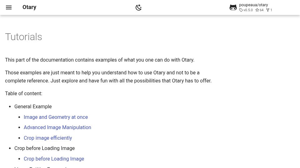 Screenshot of alexandrepoupeau.com: Otary – Image and Geometry Python Library Now Has Tutorials
