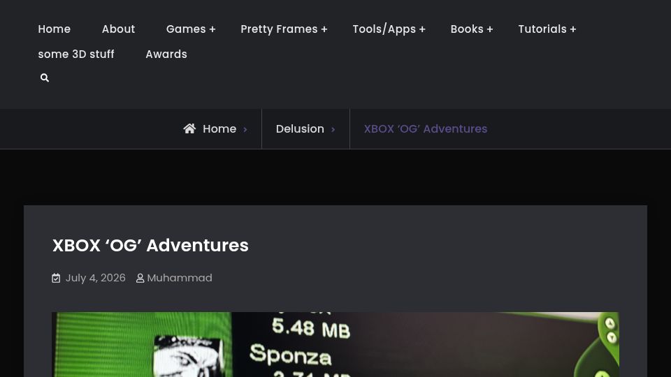 Screenshot of mamoniem.com: Xbox 'OG' Adventures