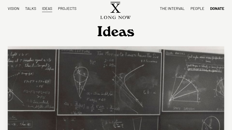Screenshot of longnow.org: Richard Feynman and the Connection Machine (2017)