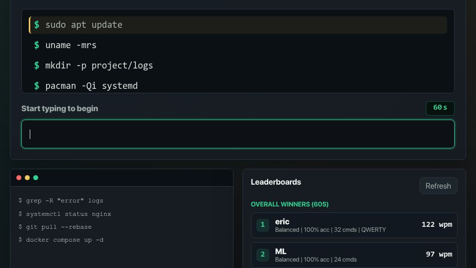 Screenshot of haxxorwpm.0s.is: Typing Speed Test, but for Developers
