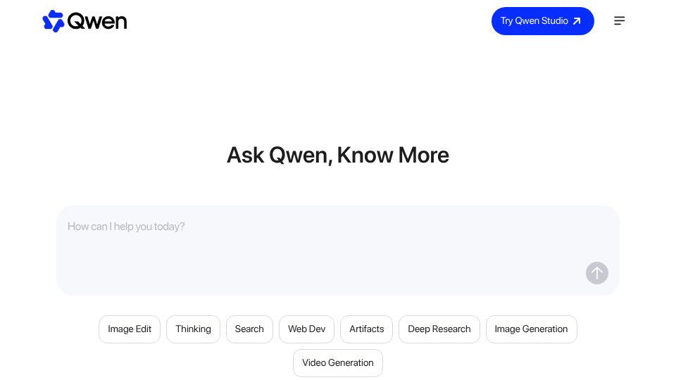Screenshot of qwen.ai: Qwen 3.8 Max