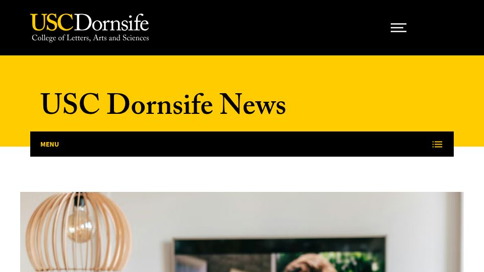 Screenshot of dornsife.usc.edu: Heavy TV watching associated with smaller brain structures, study finds