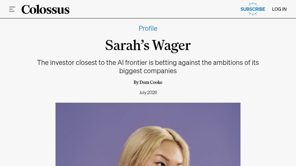 Screenshot of colossus.com: Sarah's Wager
