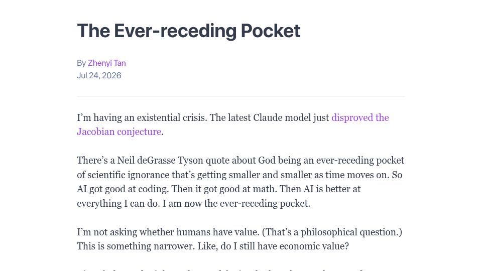 Screenshot of zhenyi.gibber.blog: The Ever-Receding Pocket