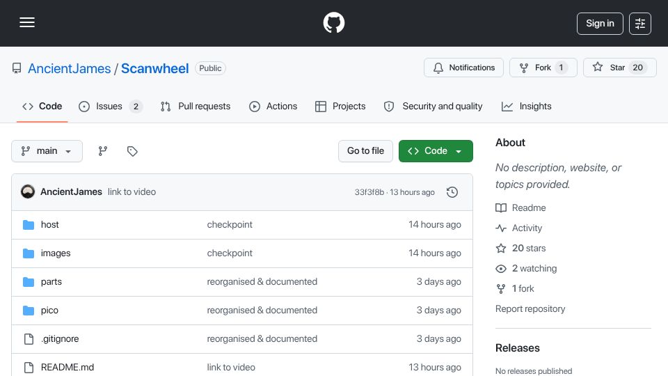 Screenshot of github.com: Scanwheel is a drum style mechanical television you can build yourself