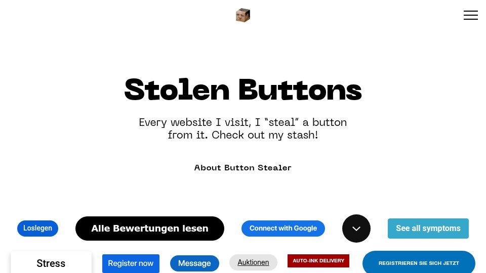 Screenshot of anatolyzenkov.com: Stolen Buttons