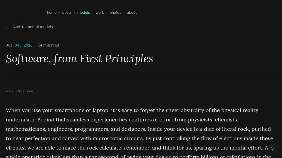Screenshot of fazamhd.com: Software, from First Principles