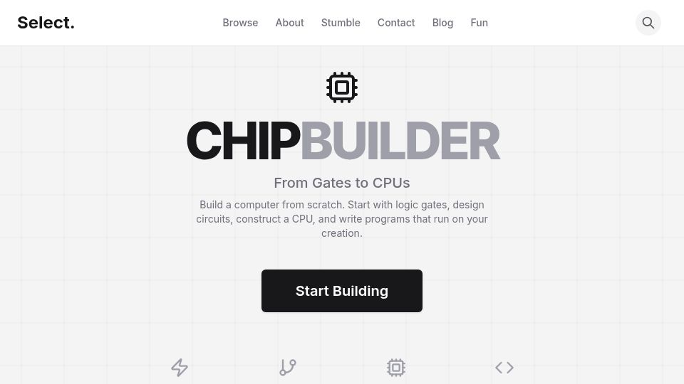 Screenshot of select.supply: Show HN: I made a game where you build a CPU from logic gates